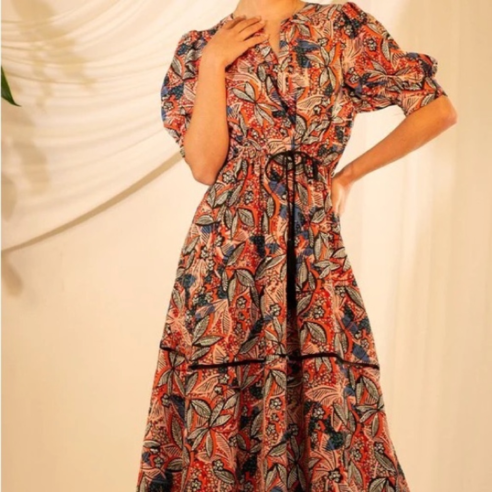 Printed Tassel Maxi Dress